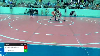 110 lbs Quarterfinal - Justin Shaughnessy, Forsyth Central Wrestling vs Ozzy Elliott, Glasgow Wrestling Academy