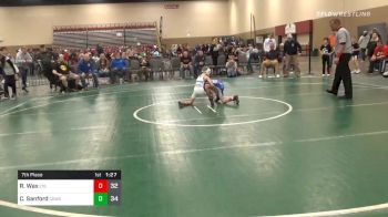 7th Place - Rylen Wax, 216 Wrestling (OH) vs Carter Sanford, Center Grove WC (IN)