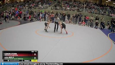 71 lbs Champ. Round 2 - Conor Stork, Oregon City Kids Club vs Levi Riolo, Illinois Valley Youth Wrestlin