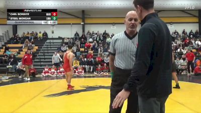 190 lbs Quarterfinal - Cael Schultz, Marion vs Steel Morgan, Linn-Mar