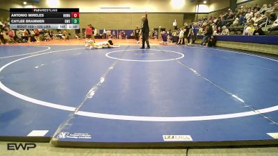 120 lbs Quarterfinal - Antonio Mireles, North Desoto Wrestling Academy vs Caylee Brammer, Gladiator Wrestling Club