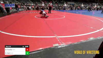 73 lbs Round Of 16 - Bruce Fowler, Team Mahindra vs Kasen Karl, Greater Heights Wrestling