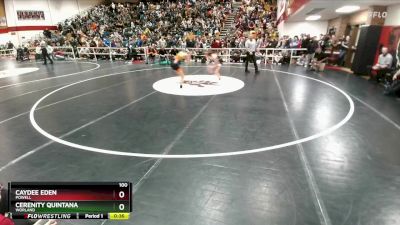 100 lbs Cons. Semi - Caydee Eden, Powell vs Cerenity Quintana, Worland