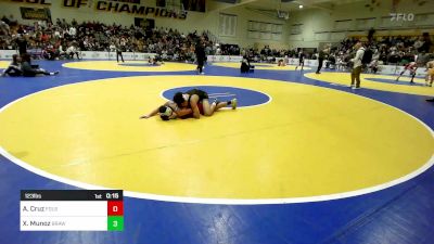 123 lbs Consi Of 16 #1 - Anthony Cruz, Folsom vs Xamian Munoz, Brawley