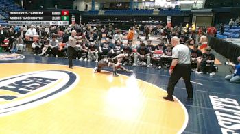 138 lbs Quarterfinals (8 Team) - Adonis Washington, Joliet (Catholic Academy) vs Demetrios Carrera, Aurora (Marmion Academy)