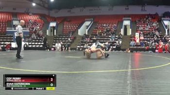 150 lbs Quarterfinals (8 Team) - Coy Perry, Hudson Area HS vs Evan Haferkorn, Iron Mountain HS