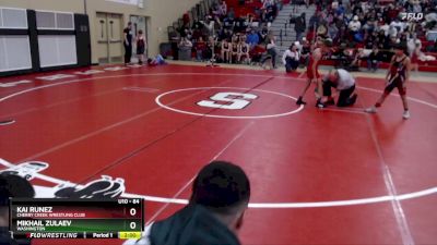 84 lbs Quarterfinal - Kai Runez, Cherry Creek Wrestling Club vs Mikhail Zulaev, Washington