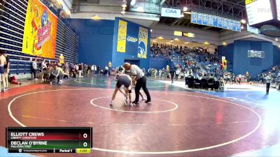 144 lbs Cons. Round 3 - Declan O`Byrne, Malvern Prep vs Elliott Crews, Liberty Christian