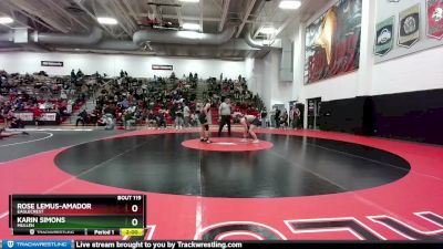 155 lbs Quarterfinal - Karin Simons, Mullen vs Rose Lemus-Amador, Eaglecrest