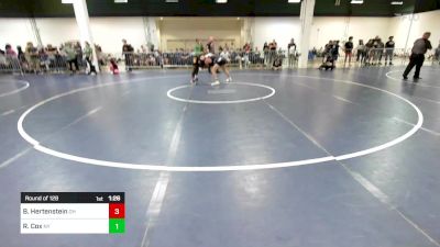 150 lbs Round Of 128 - Bo Hertenstein, OH vs Ryker Cox, NY