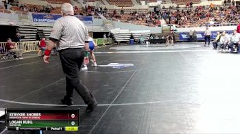 D1-138 lbs Champ. Round 1 - Stryker Shores, Mountain View Hs (Mesa) vs Logan Kuhl, Hamilton