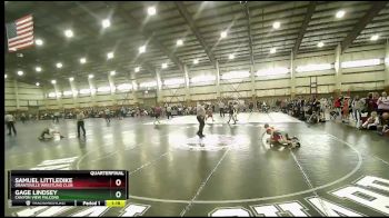 75 lbs Quarterfinal - Samuel Littledike, Grantsville Wrestling Club vs Gage Lindsey, Canyon View Falcons