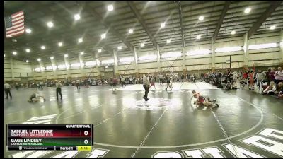 75 lbs Quarterfinal - Samuel Littledike, Grantsville Wrestling Club vs Gage Lindsey, Canyon View Falcons