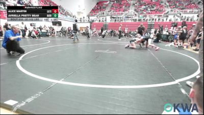 97-102 lbs Rr Rnd 1 - Alice Martin, Little Axe Takedown Club vs Avriella Pretty Bear, Harrah Little League Wrestling