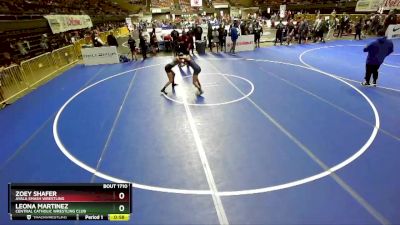 101 lbs Round 2 - Leona Martinez, Central Catholic Wrestling Club vs Zoey Shafer, Ayala Smash Wrestling