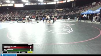 220 lbs Cons. Round 7 - Seth Brock, Eagle vs Matyus McLain, Priest River