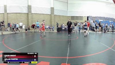 86 lbs Semifinal - Gavin Brent, MI vs Nolan Martin, TX