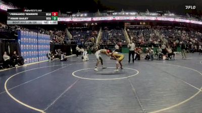 2A 120 lbs Champ. Round 1 - Fernando Teniente, West Caldwell High School vs Knari Bailey, West Davidson