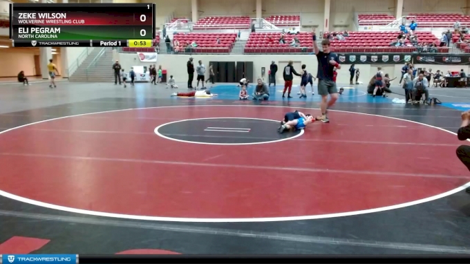 45-48 lbs Round 2 - Zeke Wilson, Wolverine Wrestling Club vs Eli Pegram ...