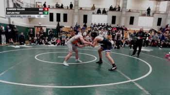 157 lbs Consi Of 8 #1 - Camden Vallee, Middleborough vs Jaylen Paz, Cumberland