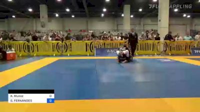 Kevin Munoz vs GEDIELSON FERNANDES 2022 American National IBJJF Jiu-Jitsu Championship
