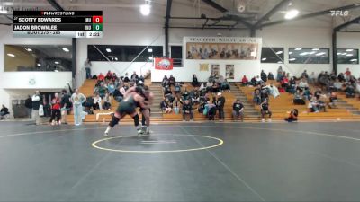 285 lbs Cons. Round 4 - Scotty Edwards, Muskingum University vs Jadon Brownlee, Ohio Northern