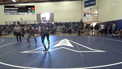 197 lbs Cons. Semi - Tyler Hodges, Cal Poly SLO vs Diego Morales, Menlo College