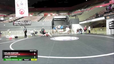 126 lbs Quarterfinal - Jake Simmons, California vs Dylan Morton, Brawlers Wrestling Club