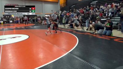 SPW-7 lbs 3rd Place Match - Cooper Becker, Hammerin Hawks vs Jeremiah Cox, Hammerin Hawks