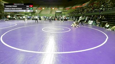 145 lbs Consolation - Justine Perez, Golden West vs Sabella Ruiz-Thomas, Bakersfield Christian