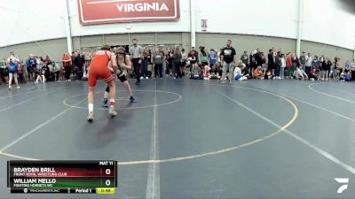 125 lbs Cons. Round 4 - William Mello, Fighting Hornets WC vs Brayden Brill, Front Royal Wrestling Club