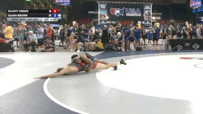 157 lbs Cons. Sub-rd Of 32 - Elliott Crews, Virginia vs Elijah Brown, New York