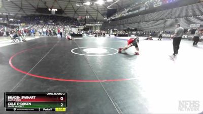 1A 145 lbs Cons. Round 2 - Cole Thorsen, South Whidbey vs Braden Swihart, Castle Rock