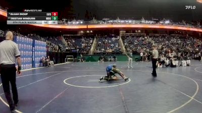 3A 113 lbs 5th Place Match - Tristian Winburn, West Brunswick High School vs Elijah Diouf, Eastern Guilford