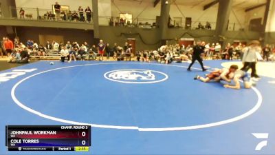 190 lbs Champ. Round 3 - JohnPaul Workman, WA vs Cole Torres, WA