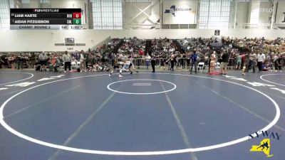 124 lbs Champ. Round 2 - Aidan Fitzgibbon, Club Not Listed vs Liam Harte, Malone Youth Wrestling Club