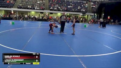 75 lbs Quarterfinal - Harlan Schulz, Wisconsin vs Logan Kleinknight, Waconia Wildcats