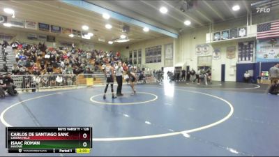 126 lbs Champ. Round 1 - Carlos De Santiago Sanchez, Laguna Hills vs Isaac Roman, Mayfair