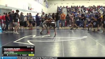 82 lbs Cons. Semi - Alejandra Suarez, Legacy Wrestling Center vs Adam Mora, Rough House Wrestling