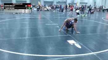 105 lbs Quarterfinal - Justin Wells**, Alpha Wrestling Club vs Cato Rickel, Team Aggression