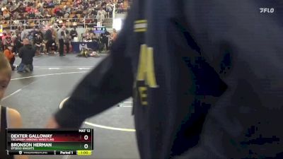 50 lbs Quarterfinal - Bronson Herman, Otsego Knights vs Dexter Galloway, Tecumseh Arrows Wrestling