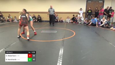 100 lbs Rr Rnd 3 - Echo Robertson, OMP Girls vs Olivia Kershisnik, Valkyrie Girls WC Pink