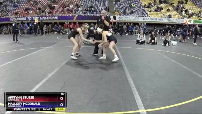 117 lbs 2nd Wrestleback (16 Team) - Mallory McDonald, Mount Olive vs Afftynn Stusse, Wartburg