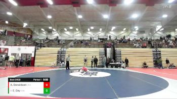 138 lbs Cons. Round 3 - Ethan Day, Center Grove Wrestling Club vs Ayden Donaldson, Unattached