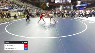 144 lbs Cons 32 #2 - Collin McDowell, WI vs Mason Petersen, NE