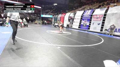 113 Class 4 lbs Cons. Round 1 - Grayson Clevenger, Ozark vs Emanuel Trotter, Rock Bridge