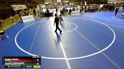 70 lbs Cons. Round 4 - Damian Hernandez, Madera Wrestling Club vs Sunny Urban, California