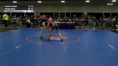 118 lbs Consi Of 8 #2 - Jocelyn Danbe, NJ vs Winter West, WA
