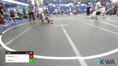 73 lbs Quarterfinal - Jessen Madrid, Chickasha Youth Wrestling vs Kingston Reed, Pin-King All Stars