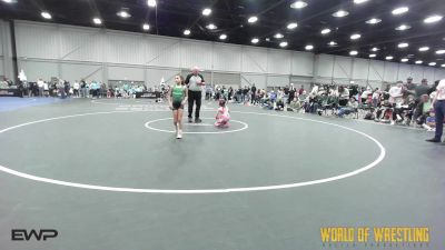 65 lbs Rr Rnd 1 - Lillian Shuemake, Mat Union Misfits K-6 vs Jolee Kait Bryant, Oklahoma Mafia Girls K-6